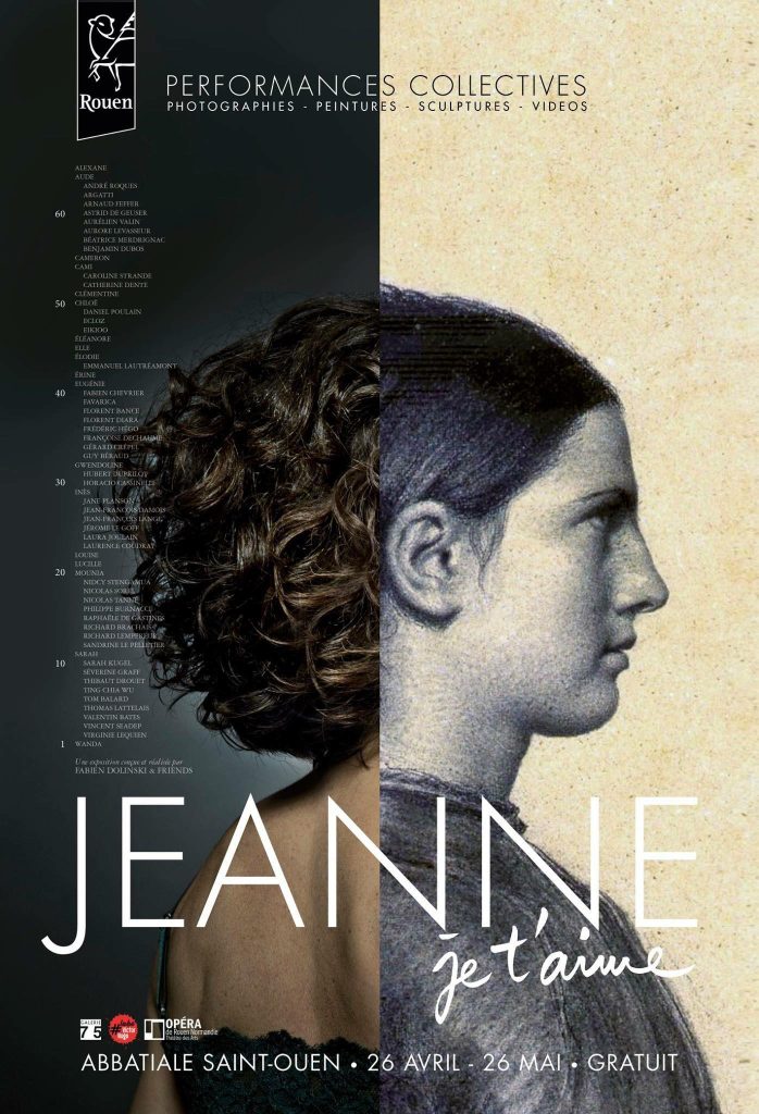Affiche de l'exposition Jeanne Je T'aime à l'abbatiale Saint-Ouen en 2019