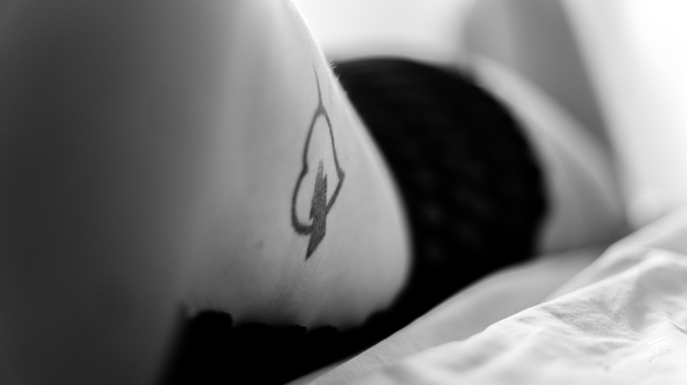 Photo d'une session de type boudoir avec Marine