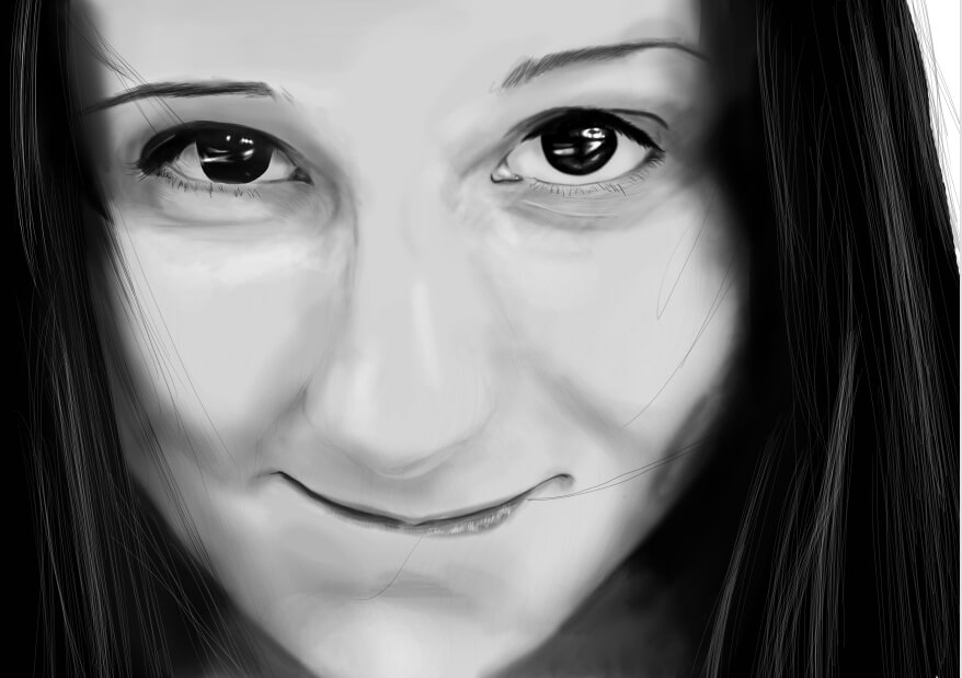 llustration digitale du portrait de Olga