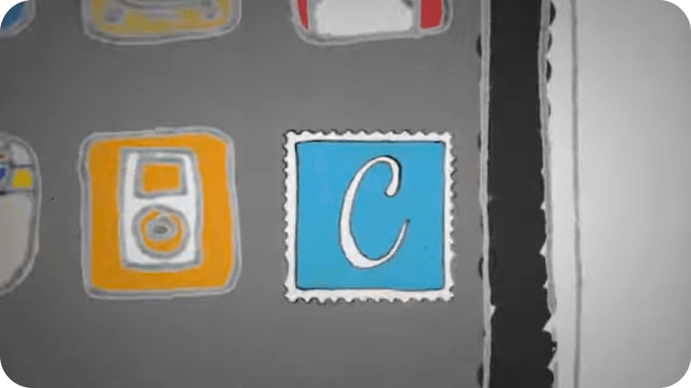 Extrait d'une vidéo de présentation du fonctionnement de l'application mobile Cardagram