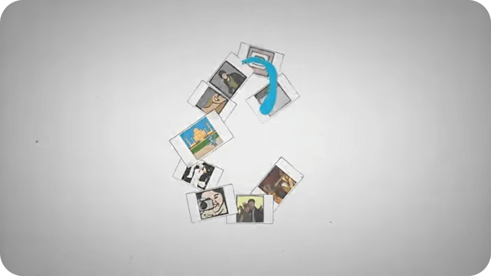 Extrait d'une vidéo de présentation du fonctionnement de l'application mobile Cardagram