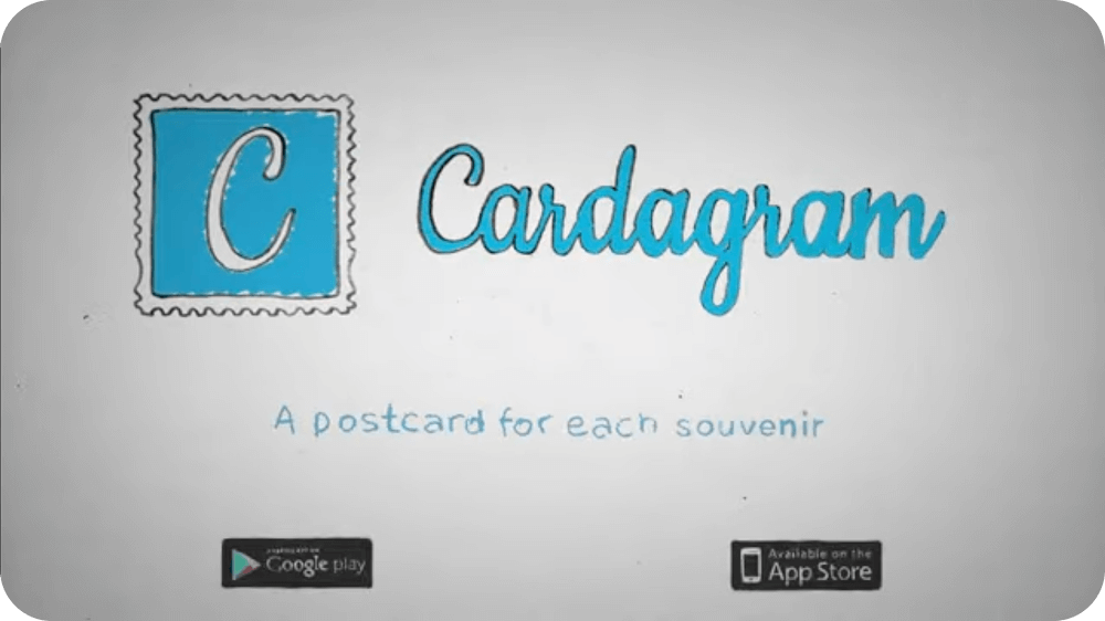 Extrait d'une vidéo de présentation du fonctionnement de l'application mobile Cardagram