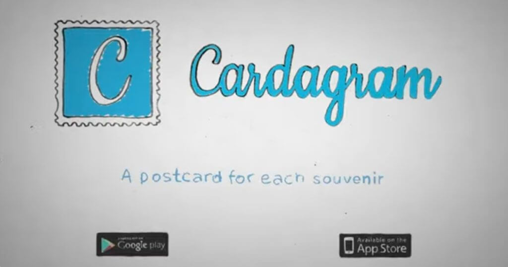 Capture d'écran d'une vidéo présentant le fonctionnement de l'application mobile Cardagram