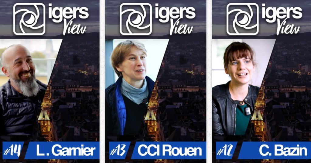 Trois visuel de type "couverture de réseaux sociaux" d'interview réalisé par IgersRouen